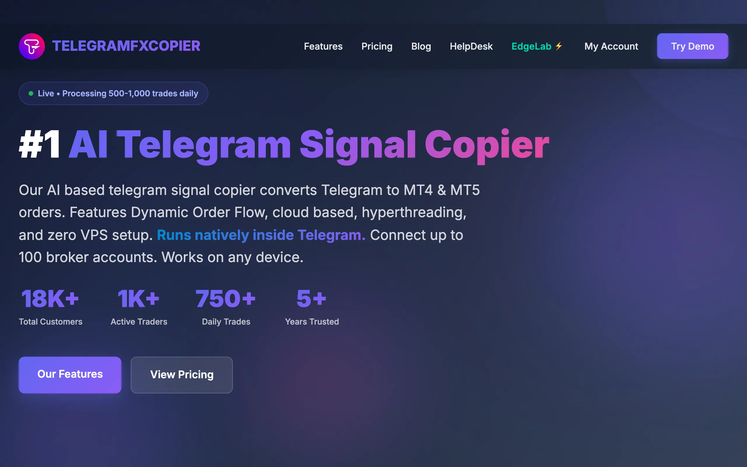 TelegramFxCopier screenshot