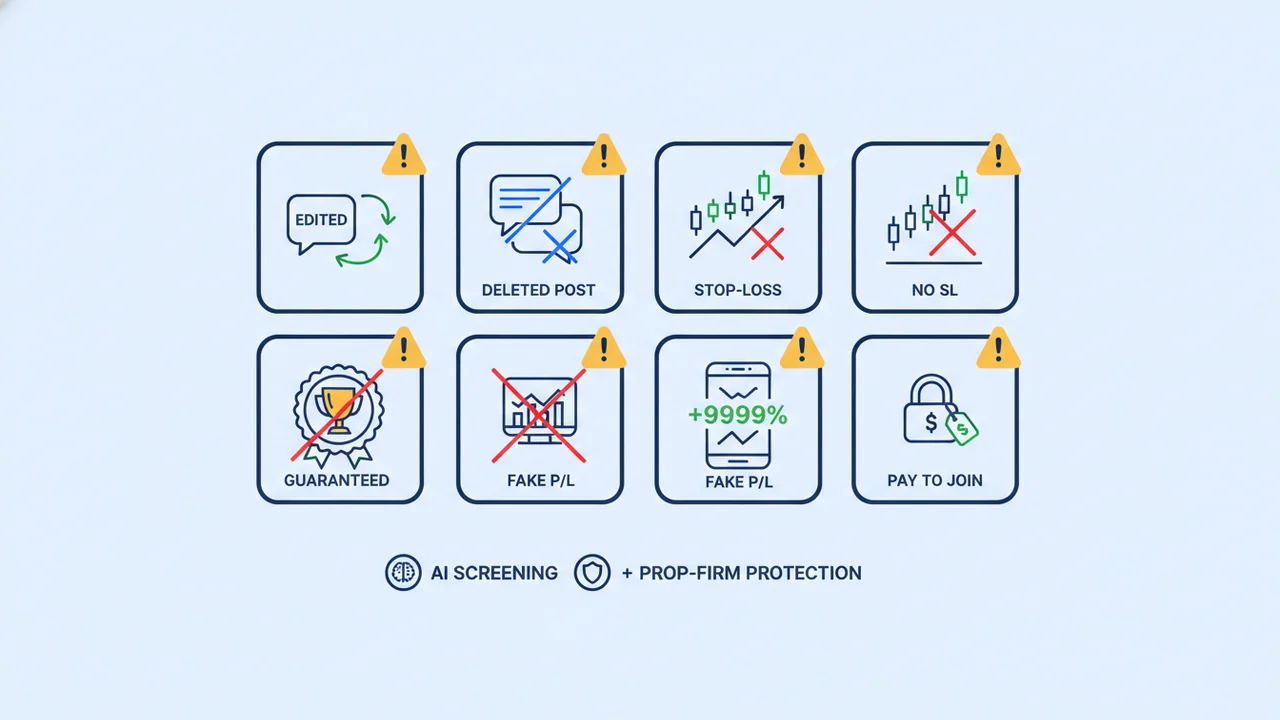 Common red flags of fake Telegram signal channels