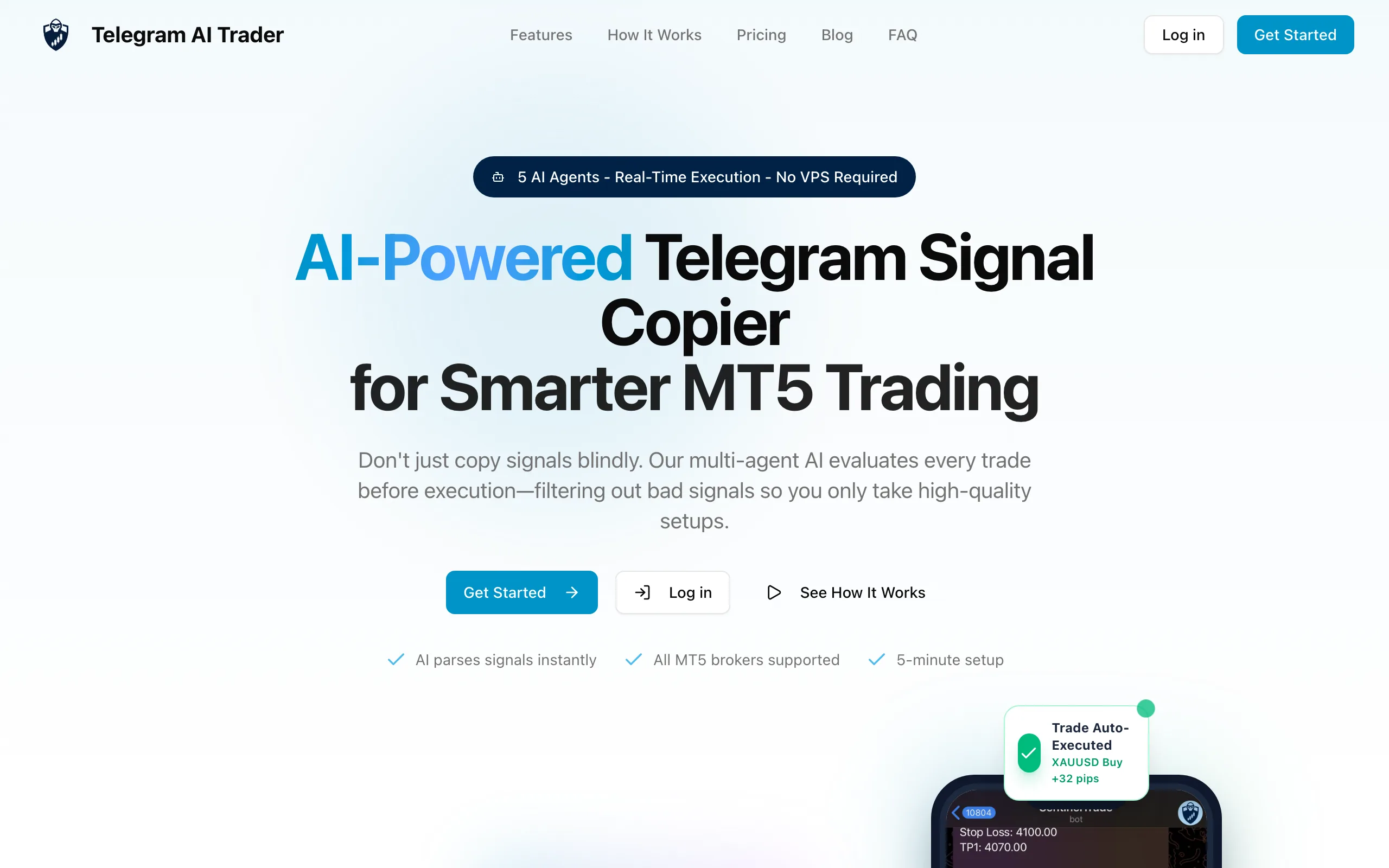 Telegram AI Trader screenshot